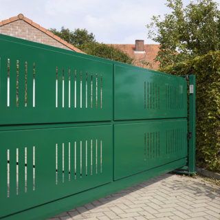 Schuifpoort Leeds groen schuin
